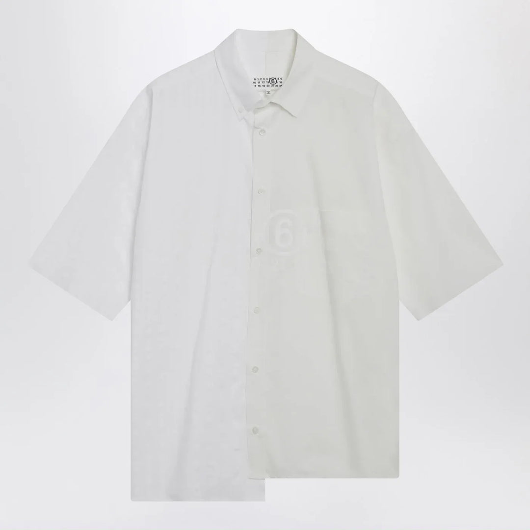 MM6 Maison Margiela - Two-tone cotton poplin shirt Brand Shirts &amp; Tops 46 IT