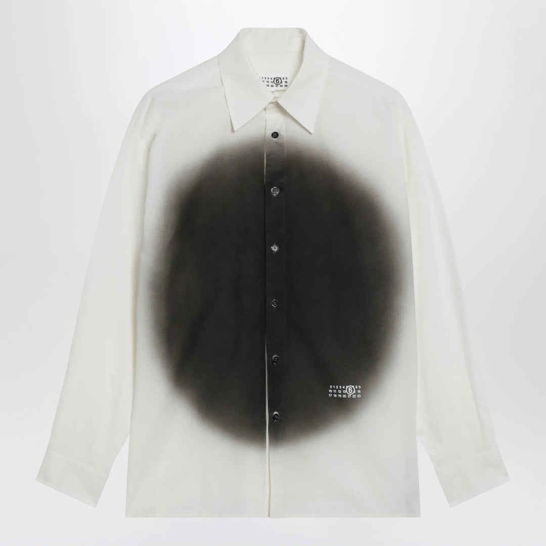 MM6 Maison Margiela - White shirt with spray print Brand Shirts &amp; Tops 46 IT