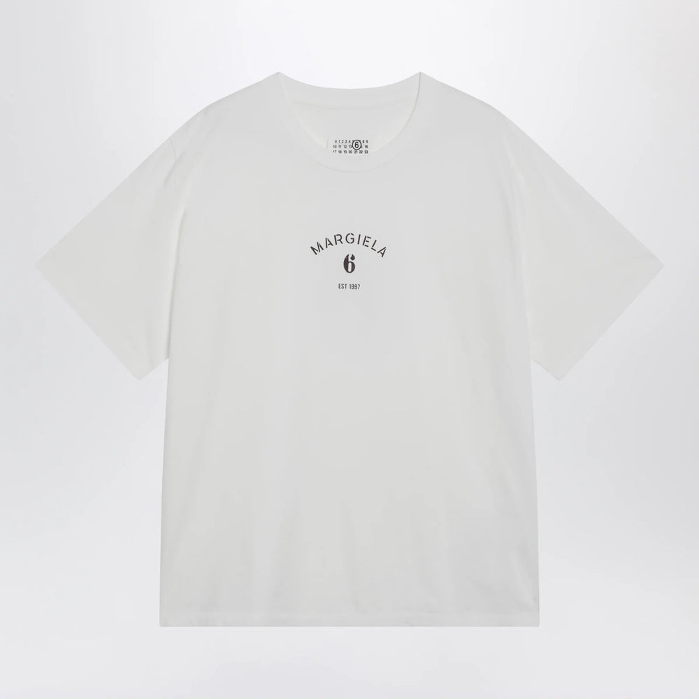 MM6 Maison Margiela - White T-shirt with logo print Brand Shirts & Tops S