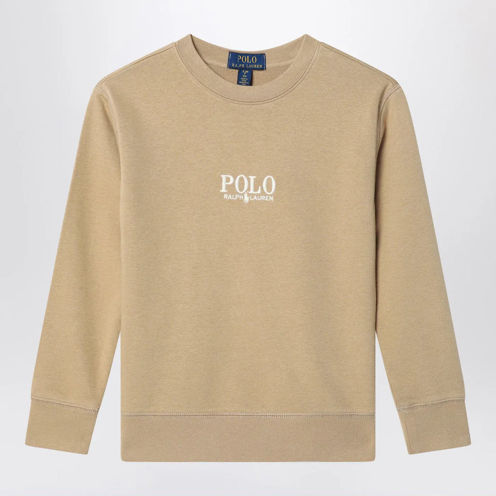 Polo Ralph Lauren - Beige cotton sweatshirt with logo Brand Shirts & Tops 2