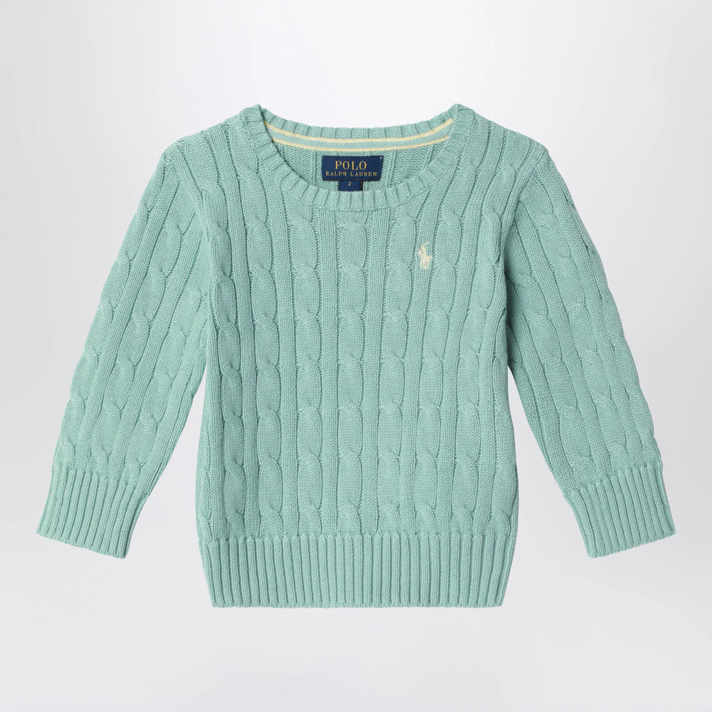Polo Ralph Lauren - Celadon green cable knit cotton jumper Brand Shirts & Tops 2