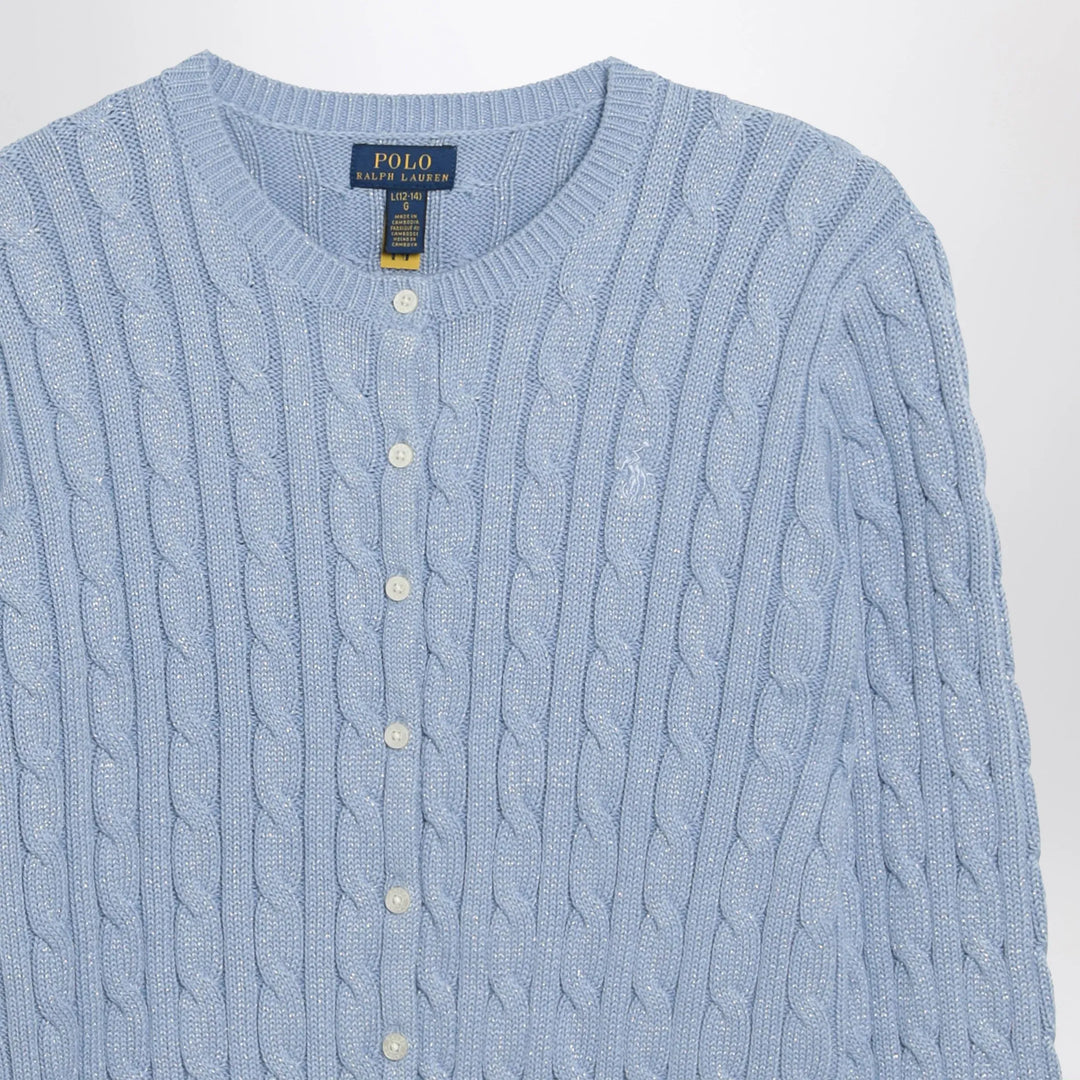 Polo Ralph Lauren - Light blue cable-knit cotton cardigan Brand Shirts &amp; Tops L
