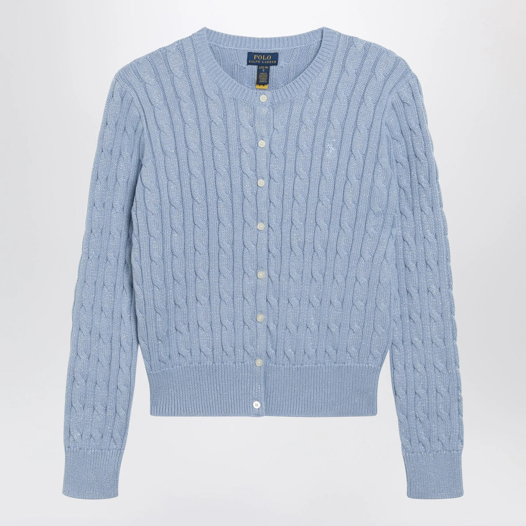 Polo Ralph Lauren - Light blue cable-knit cotton cardigan Brand Shirts &amp; Tops L
