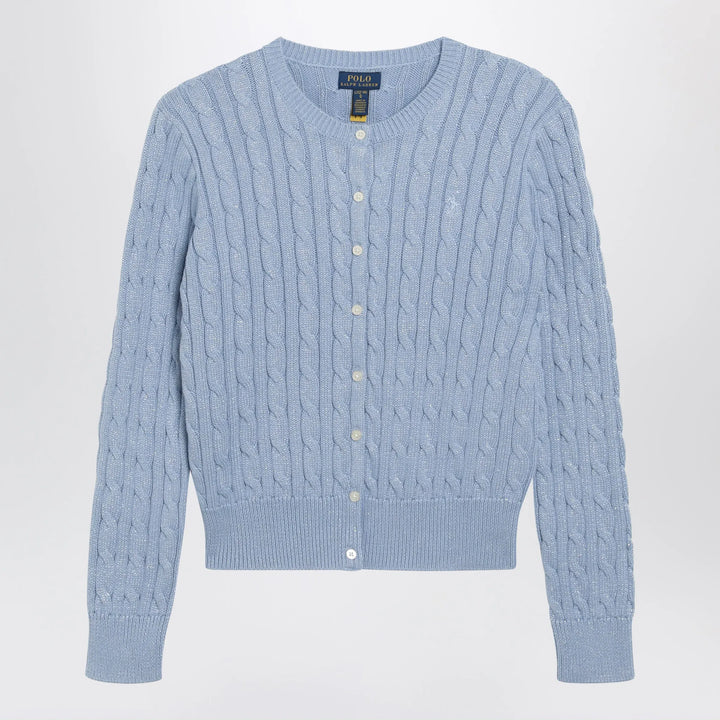 Polo Ralph Lauren - Light blue cable-knit cotton cardigan Brand Shirts &amp; Tops L