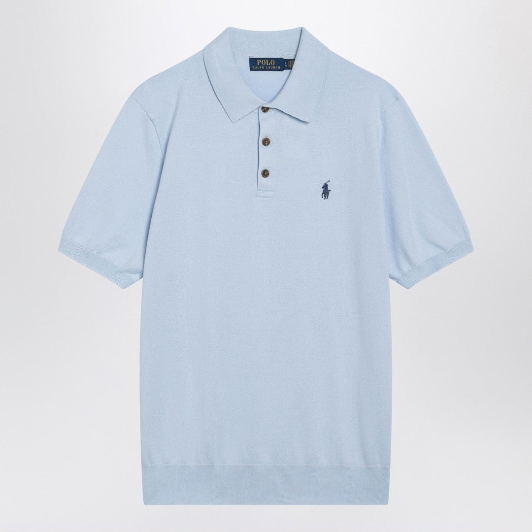 Shirts &amp; Tops Polo Ralph Lauren - Light blue cotton knit polo shirt Brand