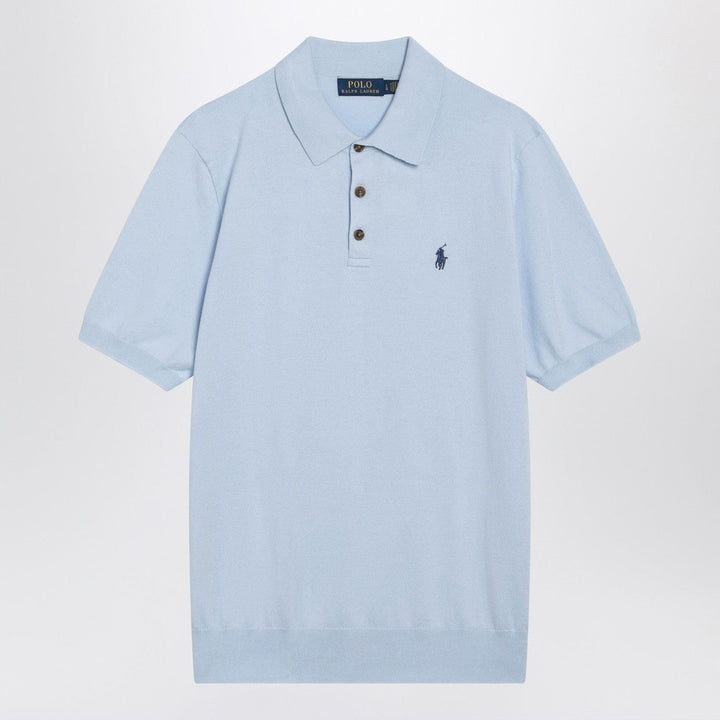 Shirts &amp; Tops Polo Ralph Lauren - Light blue cotton knit polo shirt Brand