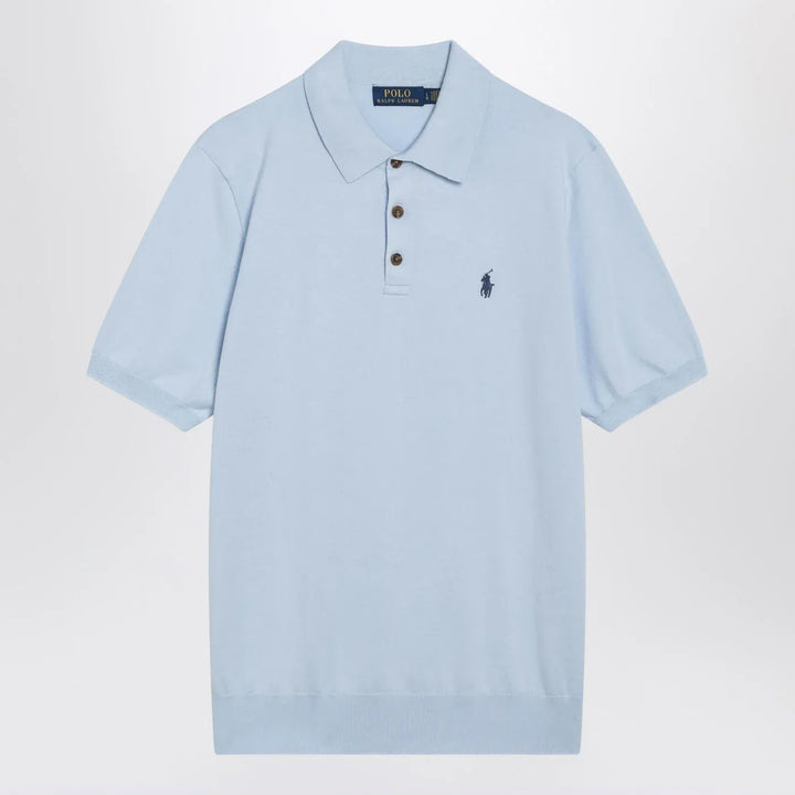 Polo Ralph Lauren - Light blue cotton knit polo shirt Brand Shirts &amp; Tops S