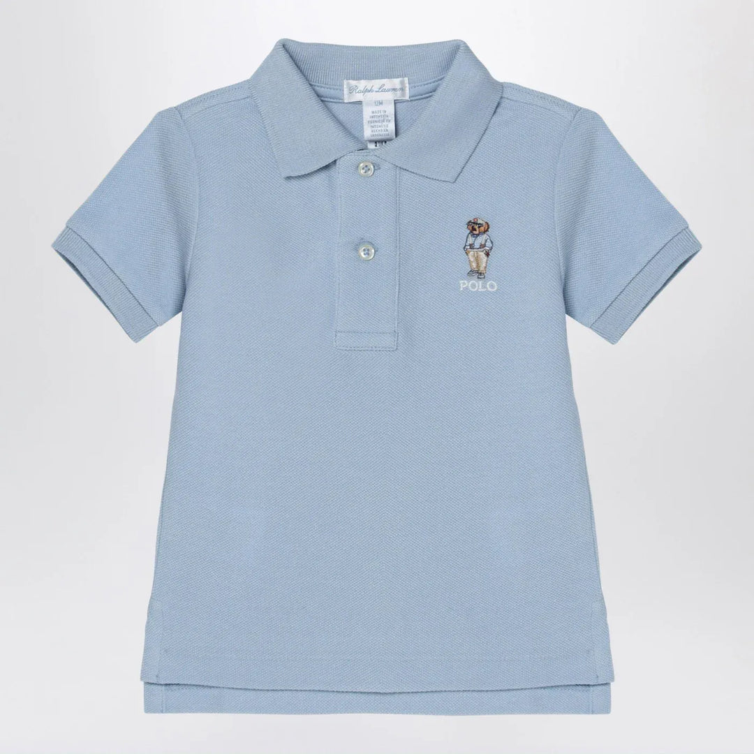 Polo Ralph Lauren - Light blue cotton polo shirt with logo embroidery Brand Shirts &amp; Tops 3