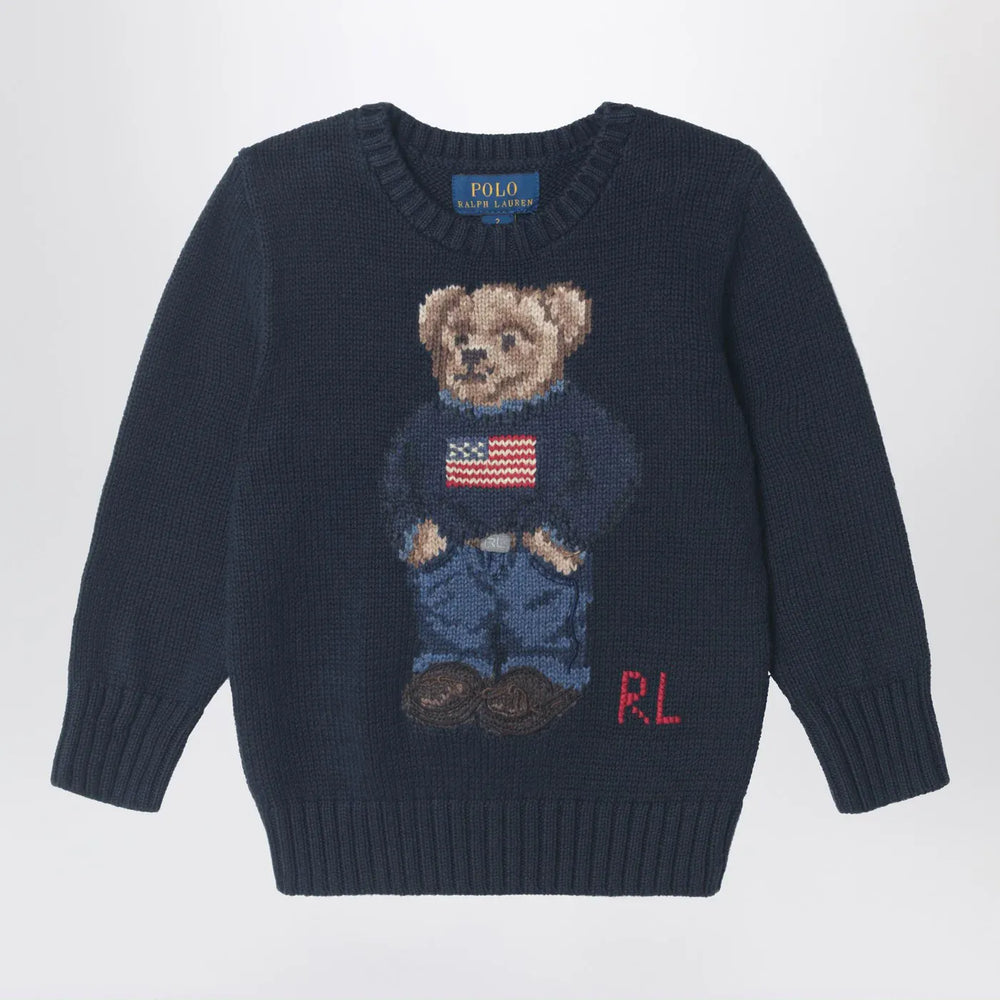 Polo Ralph Lauren - Navy blue Polo Bear cotton sweater Brand Shirts & Tops 2