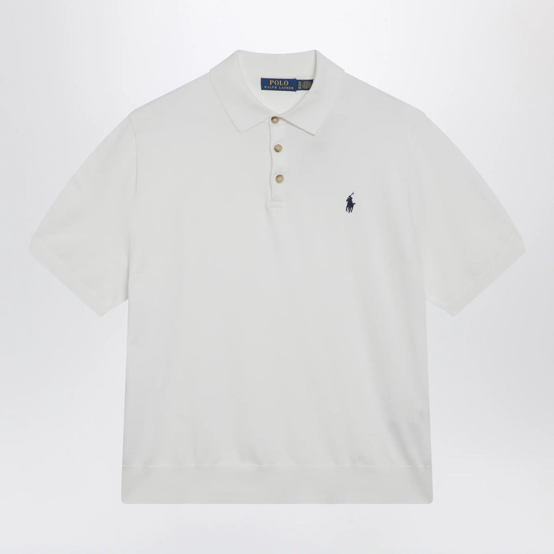 Polo Ralph Lauren - White cotton polo-collar sweater Brand Shirts &amp; Tops S