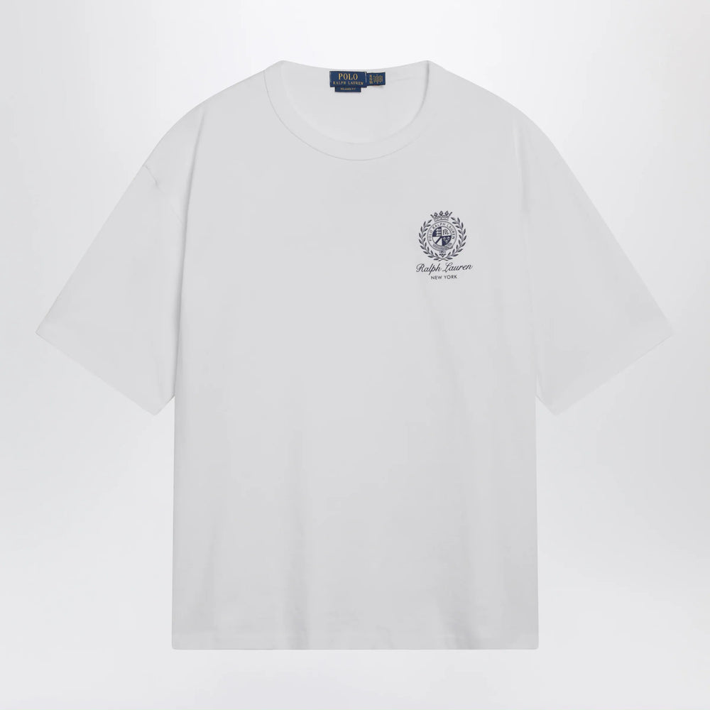 Polo Ralph Lauren - White Relaxed-Fit T-Shirt With Logo Prints Brand Shirts & Tops L