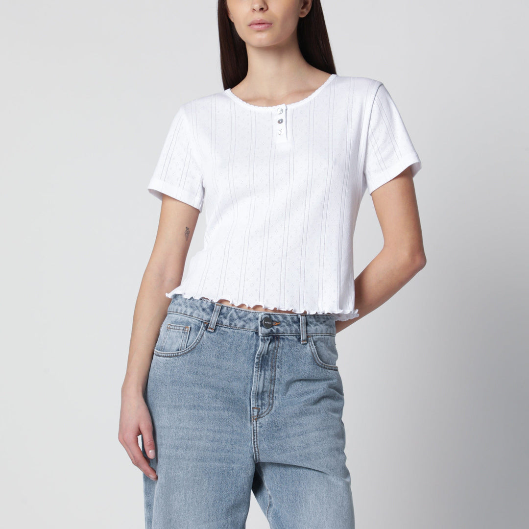 Shirts &amp; Tops Róhe - White cropped cotton T-shirt Brand