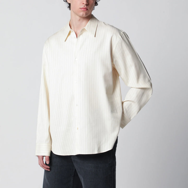 STUDIO NICHOLSON - Striped cotton-blend shirt Brand Shirts &amp; Tops M