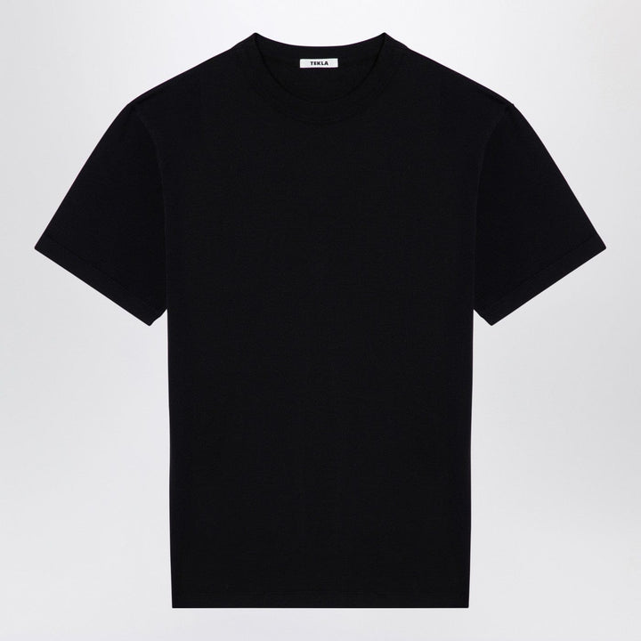 Shirts &amp; Tops XXS Tekla - Black cotton crew-neck T-shirt Brand