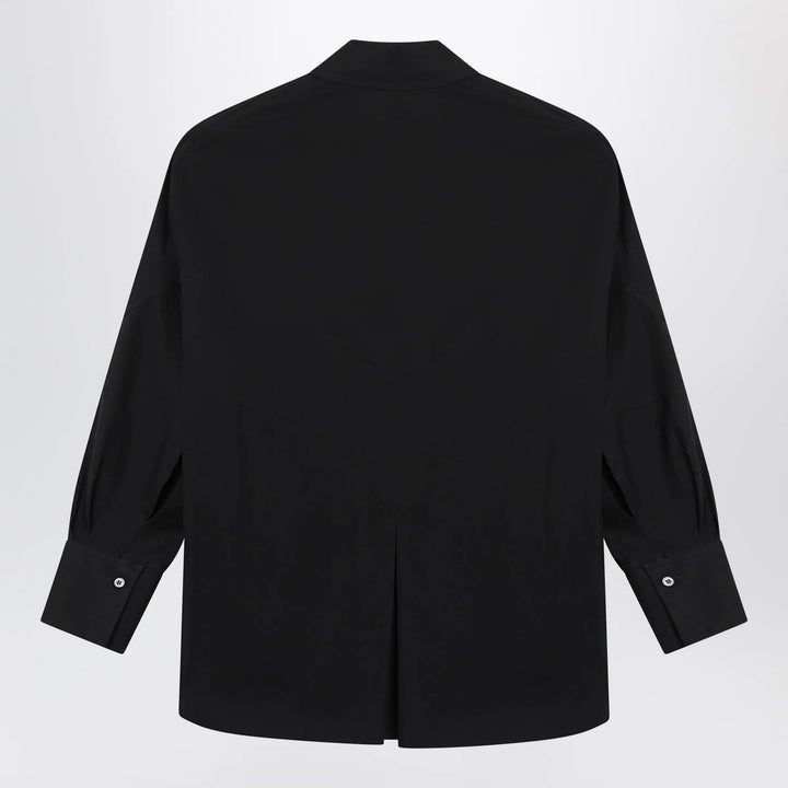 The Attico - Black cotton shirt with logo Brand Shirts &amp; Tops