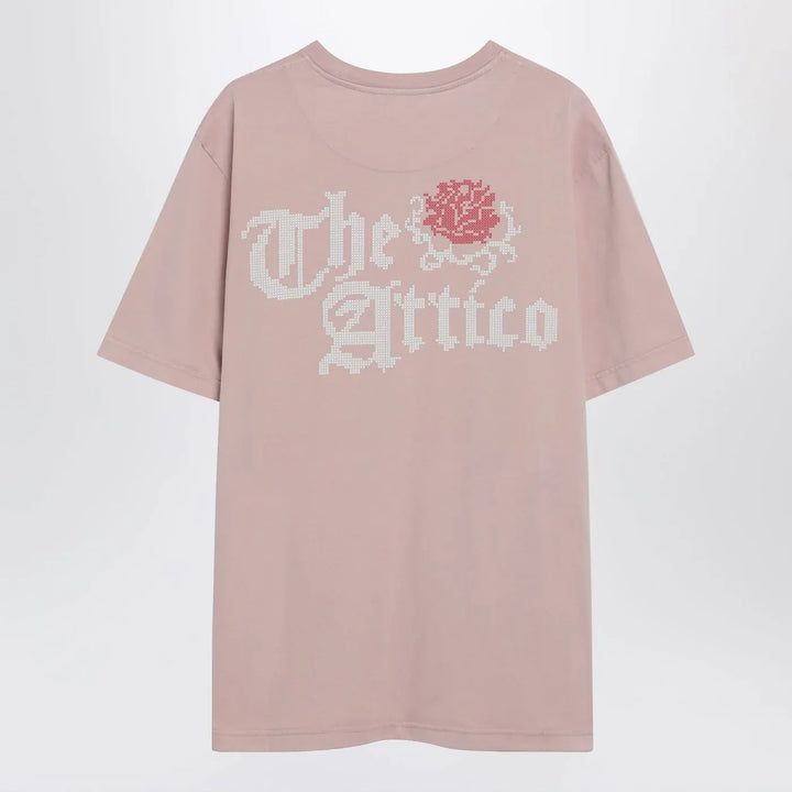The Attico - Pink T-shirt with back print Brand Shirts &amp; Tops