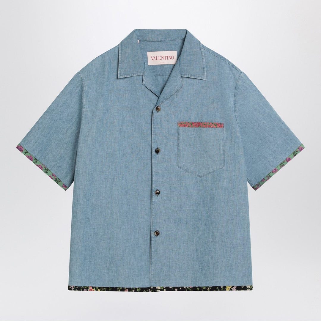 Shirts & Tops Valentino - Denim shirt with floral trims Brand