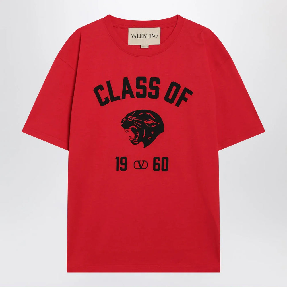 Valentino - Red T-shirt with Panther print Brand Shirts & Tops S