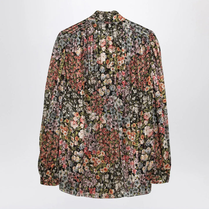 Valentino - Silk blouse with floral print Brand Shirts &amp; Tops 42  IT