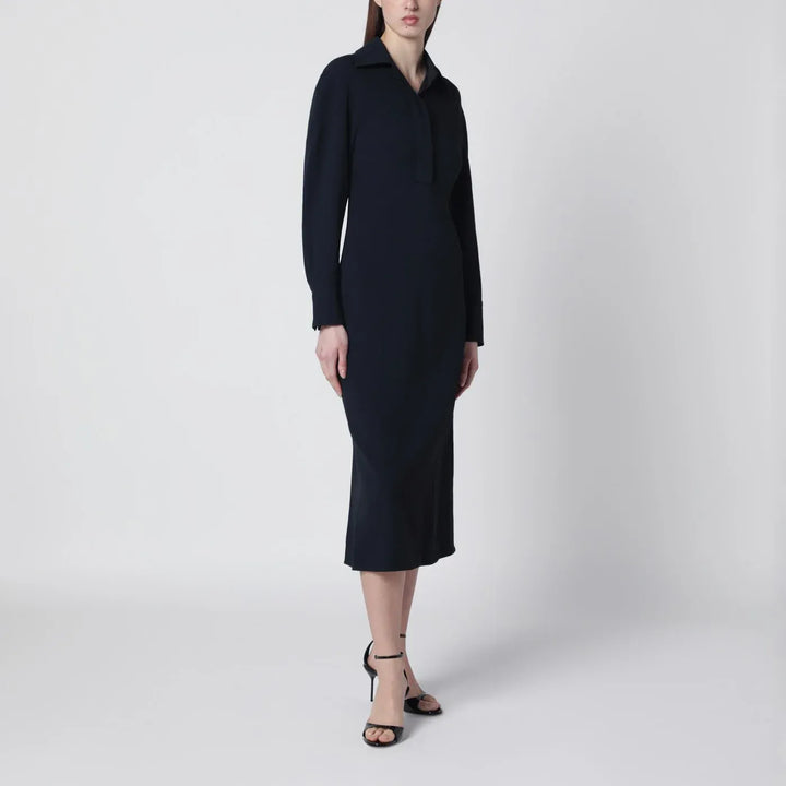 Victoria Beckham - Navy blue midi shirt dress Brand Shirts &amp; Tops 8 UK