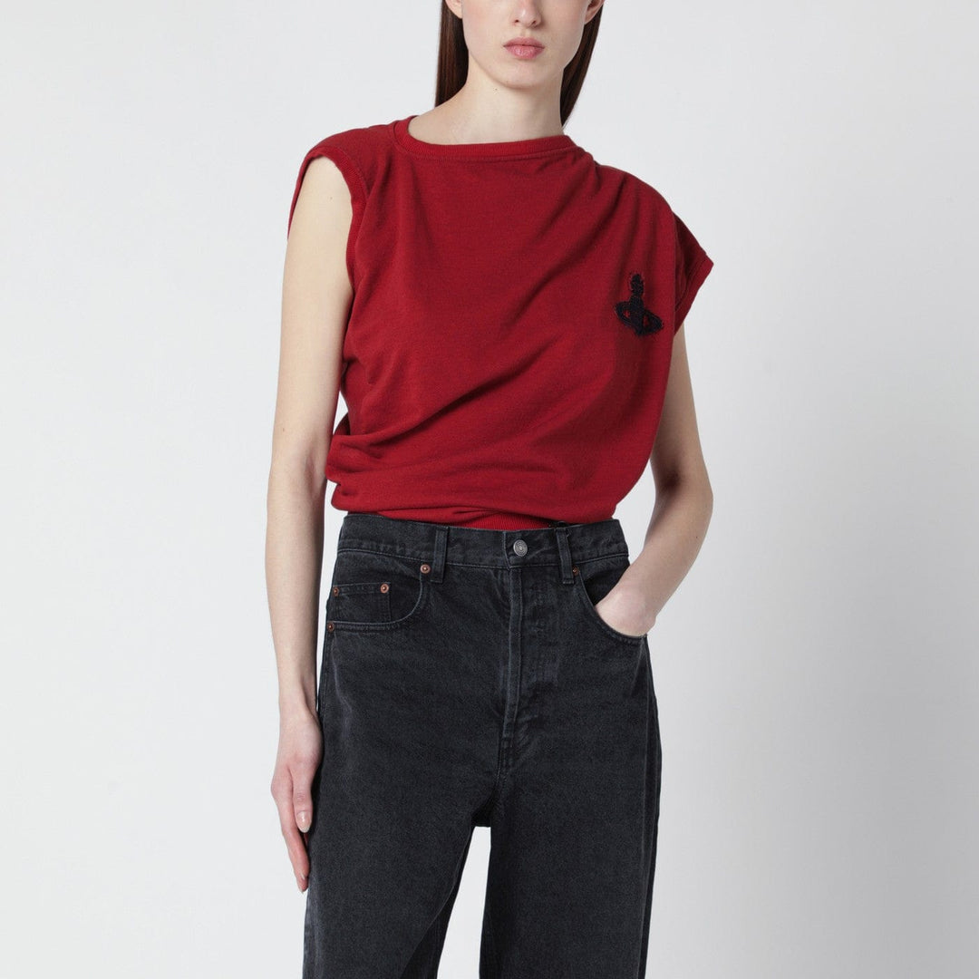 Shirts & Tops Vivienne Westwood - Red asymmetric sweater with Orb logo Brand