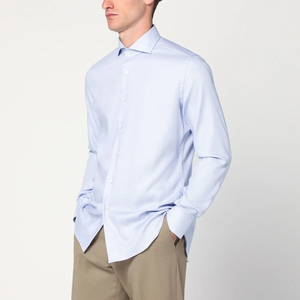 XACUS - Light blue Travel cotton shirt Brand Shirts & Tops 40