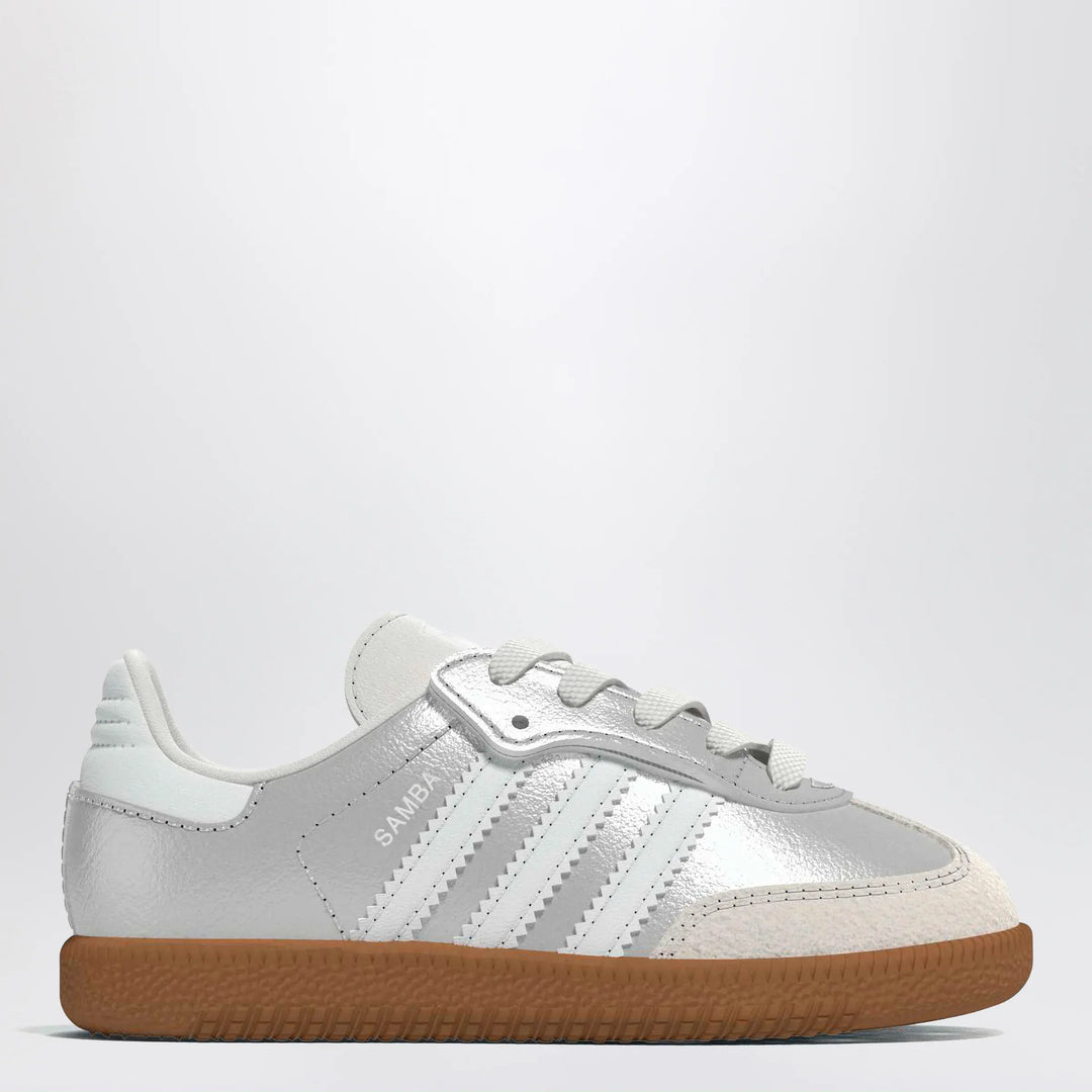 adidas Originals - Samba Silver Metallic Sneakers with Elastic Laces Brand Shoes 19