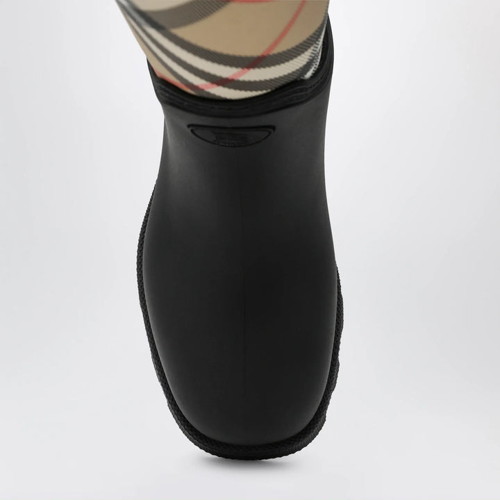 Burberry - Tall black Marsh Stamp rubber boots Brand Shoes
