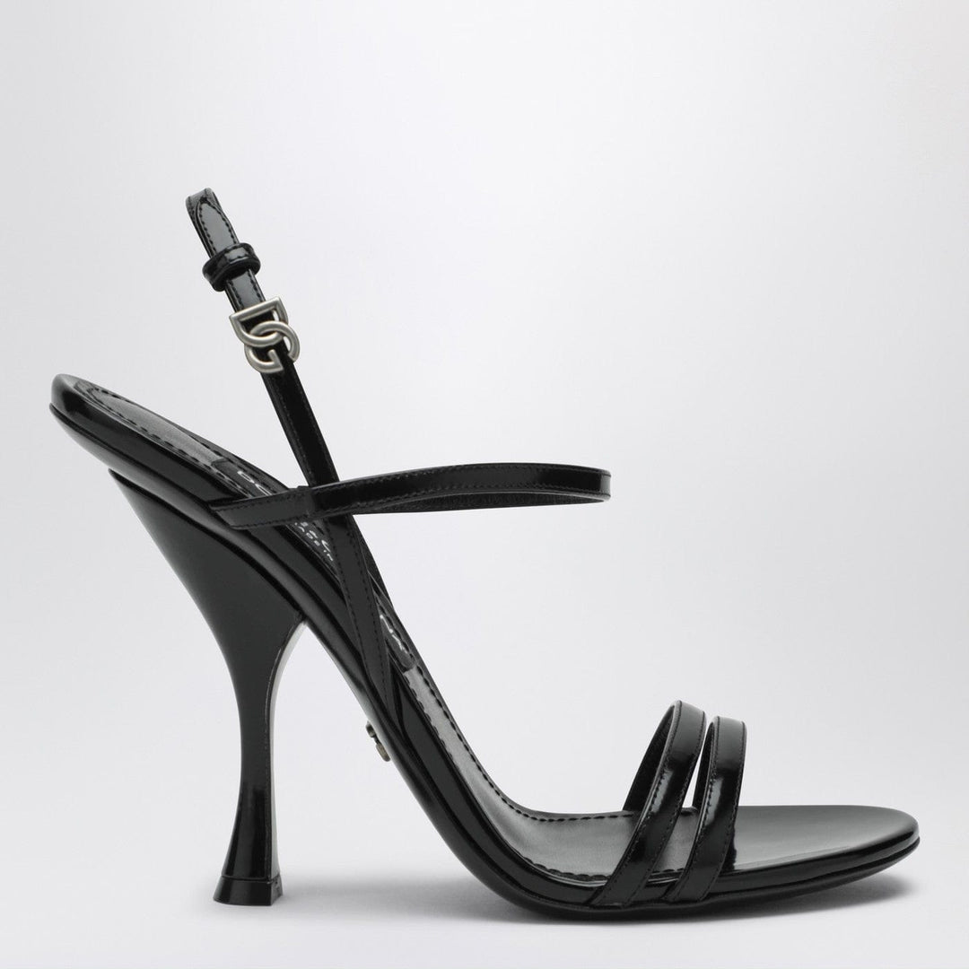 Shoes Dolce&amp;Gabbana - Black polished calf leather sandals Brand
