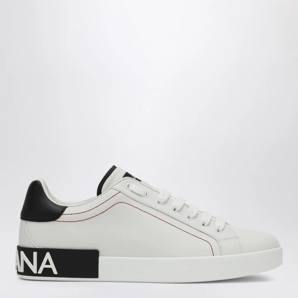 Dolce&Gabbana - Portofino white/black leather Sneakers Brand Shoes 39 IT