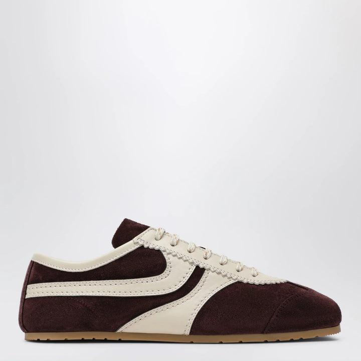 Dries Van Noten - Dark purple/beige suede sneakers Brand Shoes 36 IT