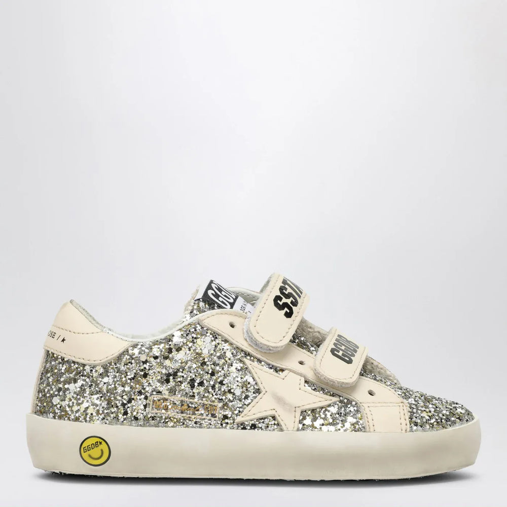 Golden Goose - Old School Sneakers in platinum/cream glitter Brand Shoes 22