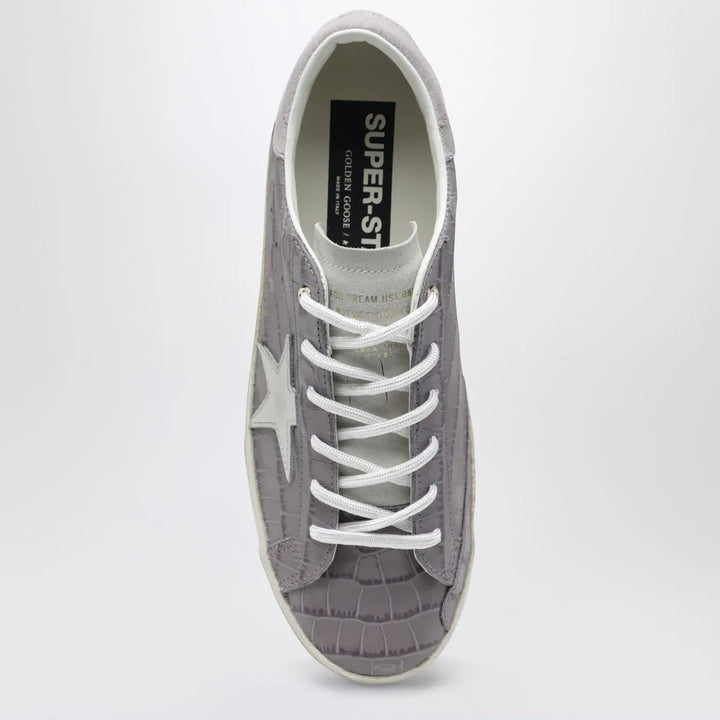 Golden Goose - Super-star sneakers lilac crocodile-effect leather Brand Shoes