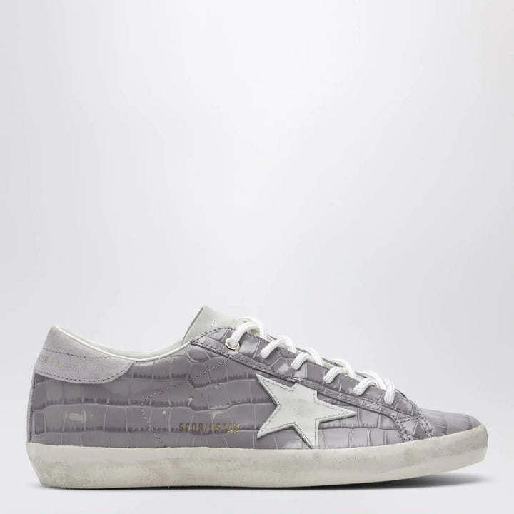 Golden Goose - Super-star sneakers lilac crocodile-effect leather Brand Shoes 36 IT