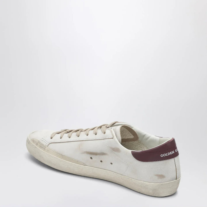 Golden Goose - Super-star Sneakers white/burgundy vintage effect Brand Shoes