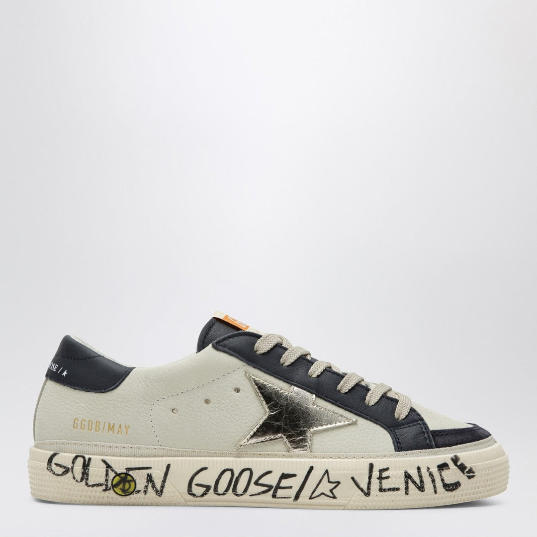 Shoes Golden Goose - White/blue May sneakers with platinum star Brand