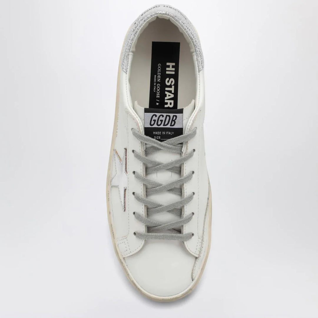 Golden Goose - White/silver Hi-Star Sneakers Brand Shoes