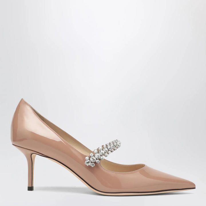 Jimmy Choo - Bing crystal-strap patent leather pumps in ballet pink Brand Shoes 36 IT