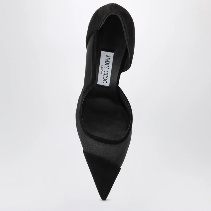 Jimmy Choo - Brigitte 100 pumps in black suede and mesh Brand Shoes
