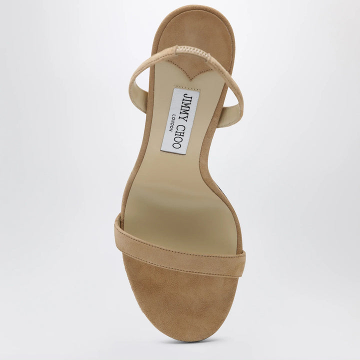 Jimmy Choo - Jenn 100 beige suede sandals Brand Shoes