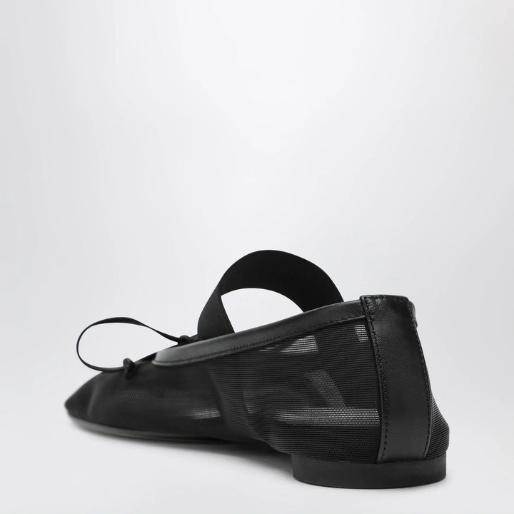 MM6 Maison Margiela - Numeric Anatomic ballerina flats in nylon and leather black Brand Shoes