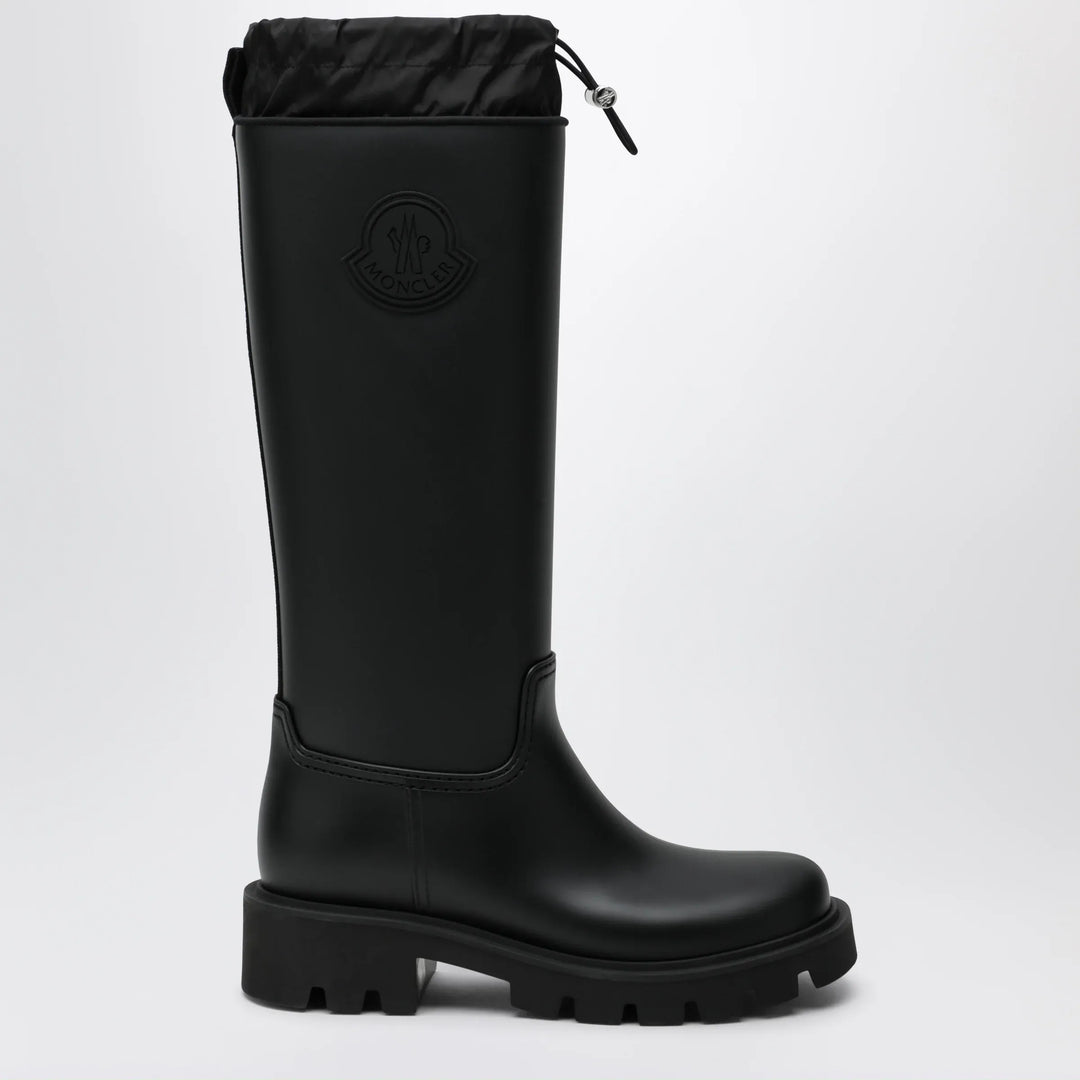 Moncler - Kickstream High rain boots in PVC black Brand Shoes 36 IT