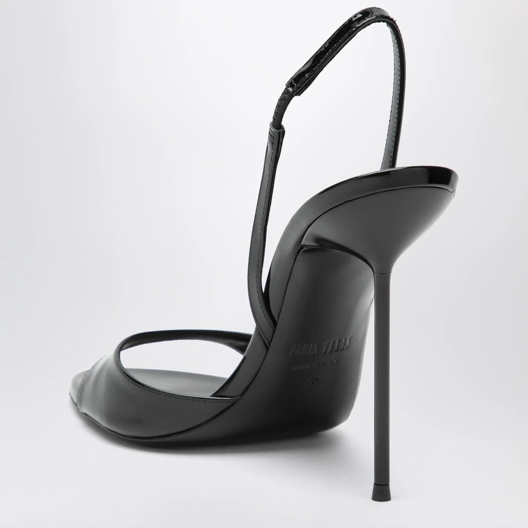 Paris Texas - Black patent slingback sandals Brand Shoes