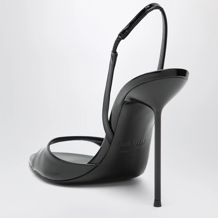 Paris Texas - Black patent slingback sandals Brand Shoes