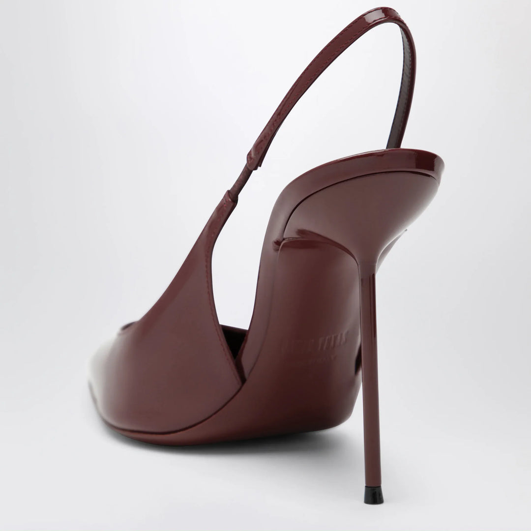 Paris Texas - Lidia slingback pumps in cherry patent leather Brand Shoes