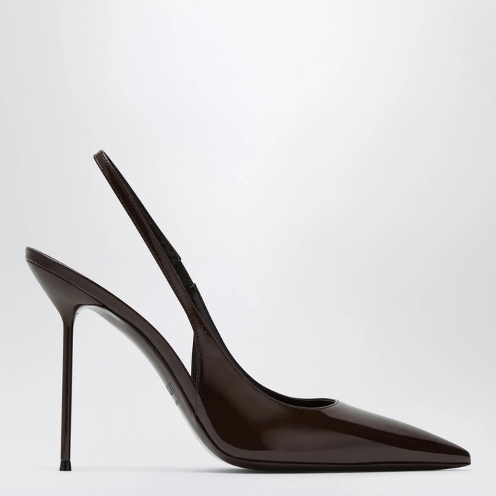 Paris Texas - Lidia slingback pumps in ebony patent leather Brand Shoes 36,5 IT