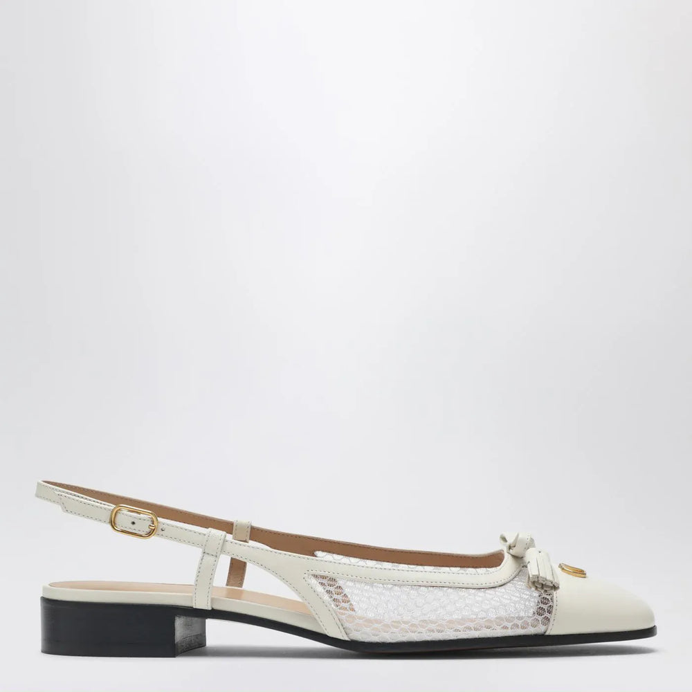 Valentino Garavani - Valet Du Roi slingback ballerina ivory Brand Shoes 36 IT