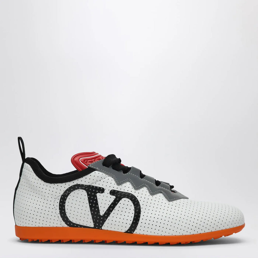 Valentino Garavani - White perforated nappa leather Chromathon Sneakers Brand Shoes 35,5 IT