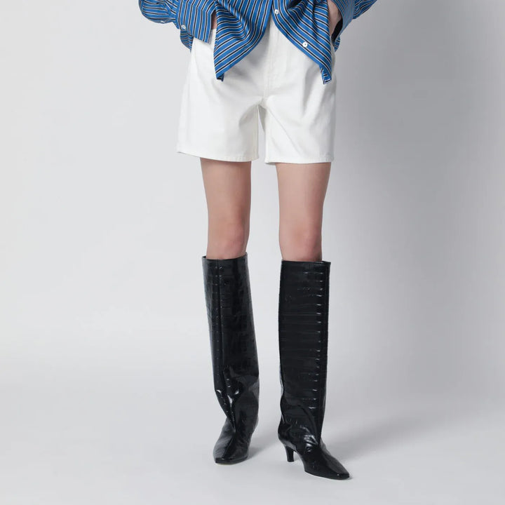 ANINE BING - Ecru Kat denim Shorts Brand Shorts
