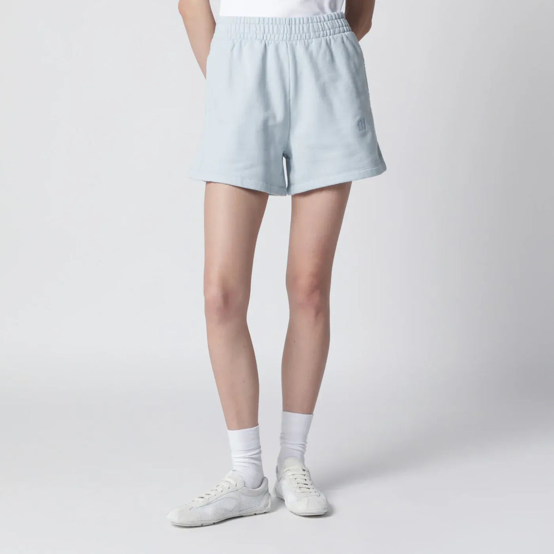 ANINE BING - Light blue cotton Shorts Brand Shorts